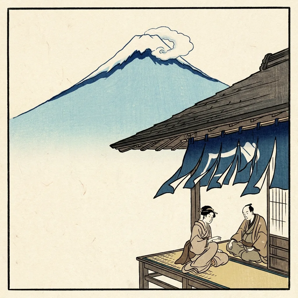 Mt. Fuji from a Tea House