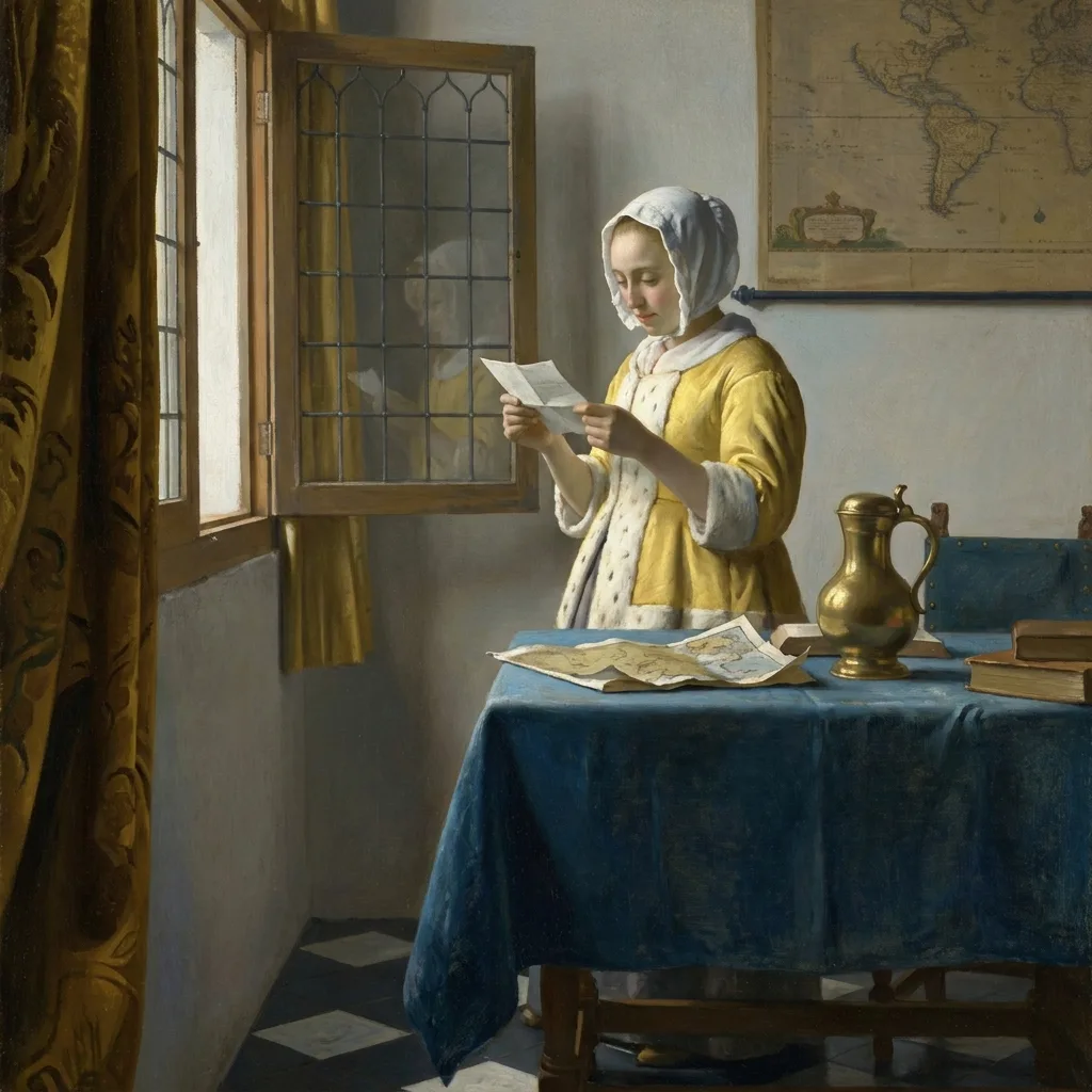Young Woman Reading by a Window