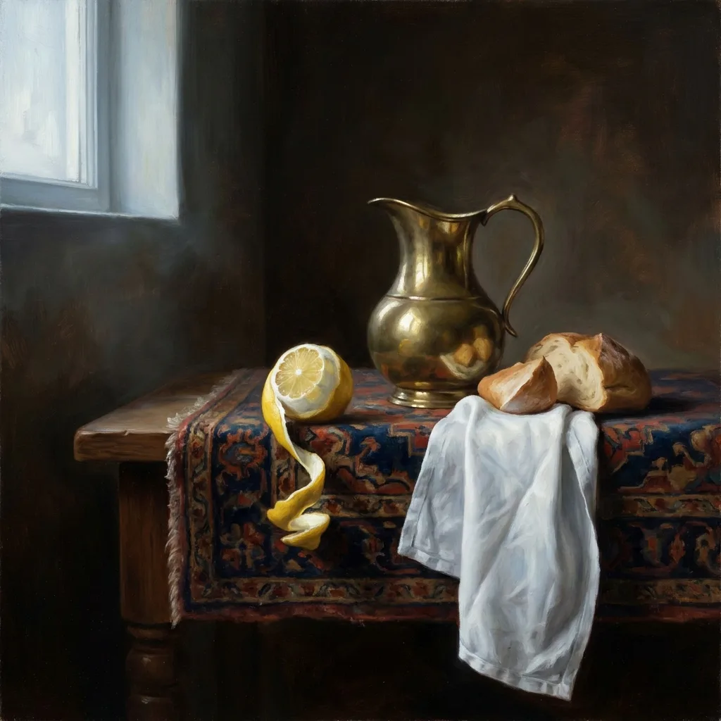 Still Life with Brass Pitcher